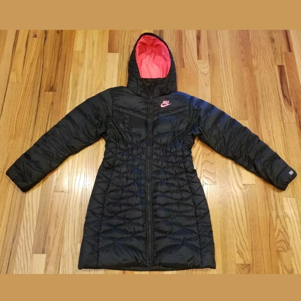 NIKE GIRL'S CASCADE PARKA 550 COAT SIZE XL BLACK